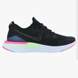 Nike Epic React Flyknit 2 Black/Pink
Size 10